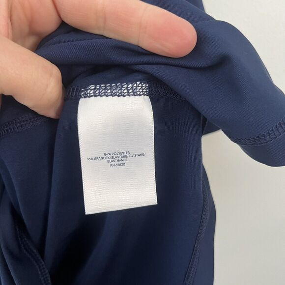 Land’s End Boys Navy Short-Sleeve Rash Guard Swim‎ Shirt Size Large 10-12 - Picture 5 of 9